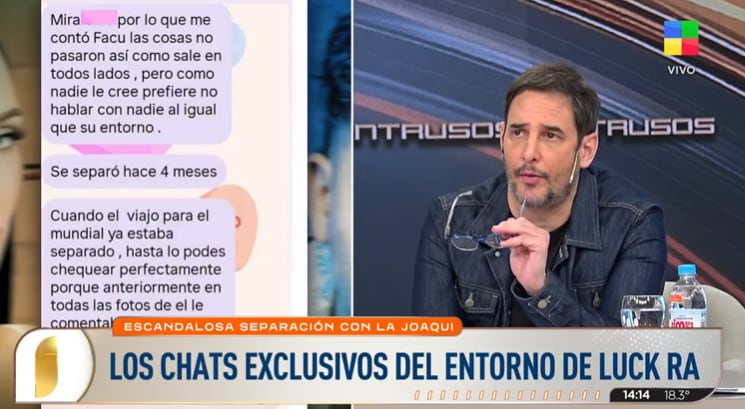 En Intrusos (América TV) revelaron detalles de la separación de Luck Ra y La Joaqui (Foto: Captura TV)