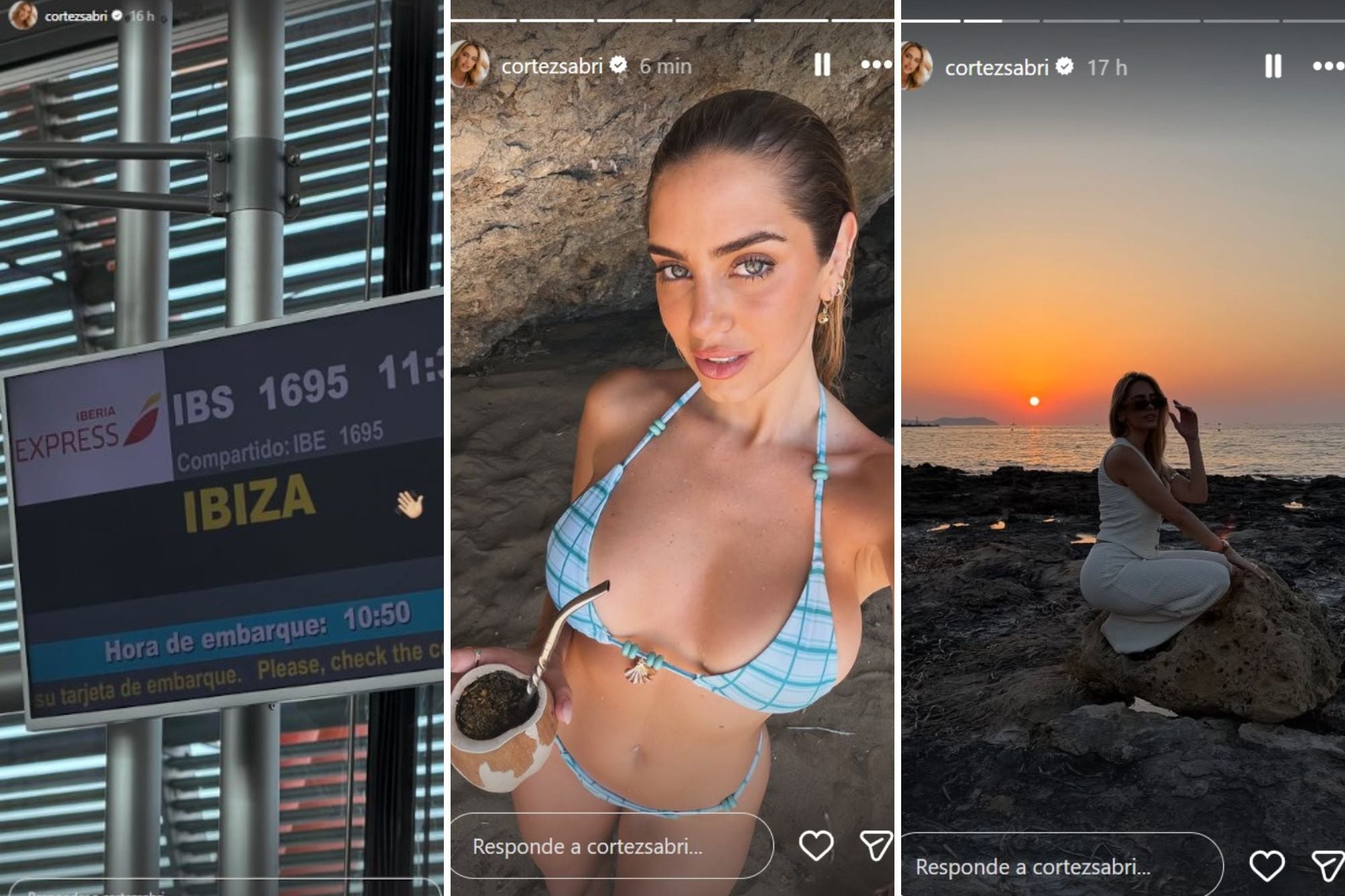 Quién es Sabrina Cortez, la ex Gran Hermano que saldría con Gastón Edul 10 Las fotos que compartió la influencer en Ibiza (Captura: Instagram @cortezsabri)