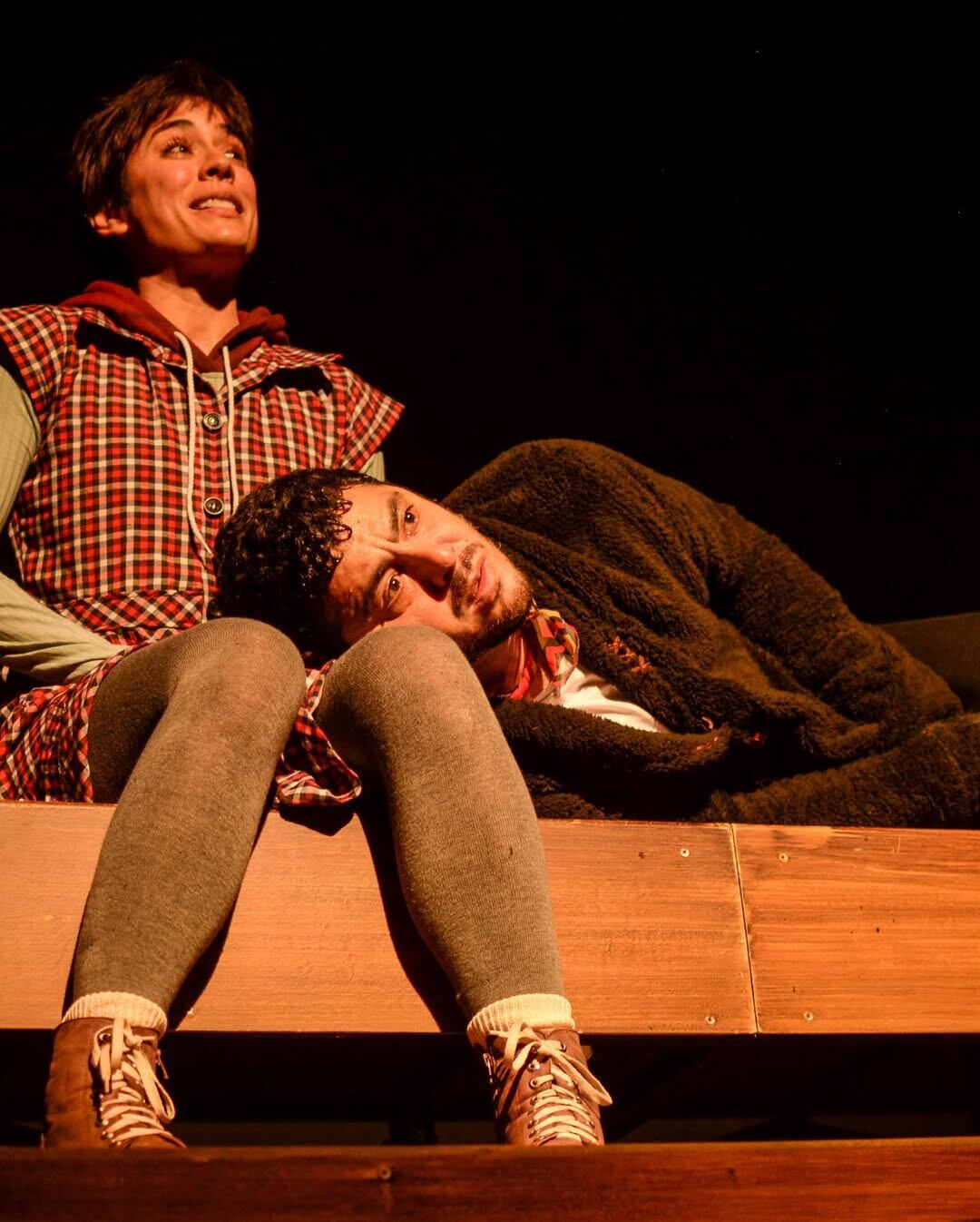 Ramírez y Roberto Ajaka en la obra Lo que queda de nosotros