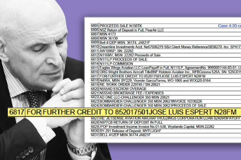 El documento judicial de Estados Unidos en el que figura el nombre de Espert