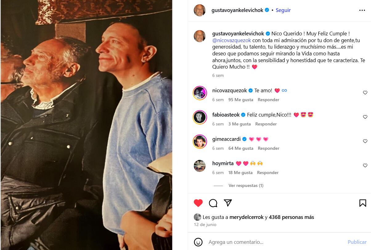 El posteo de Gustavo Yankelevich