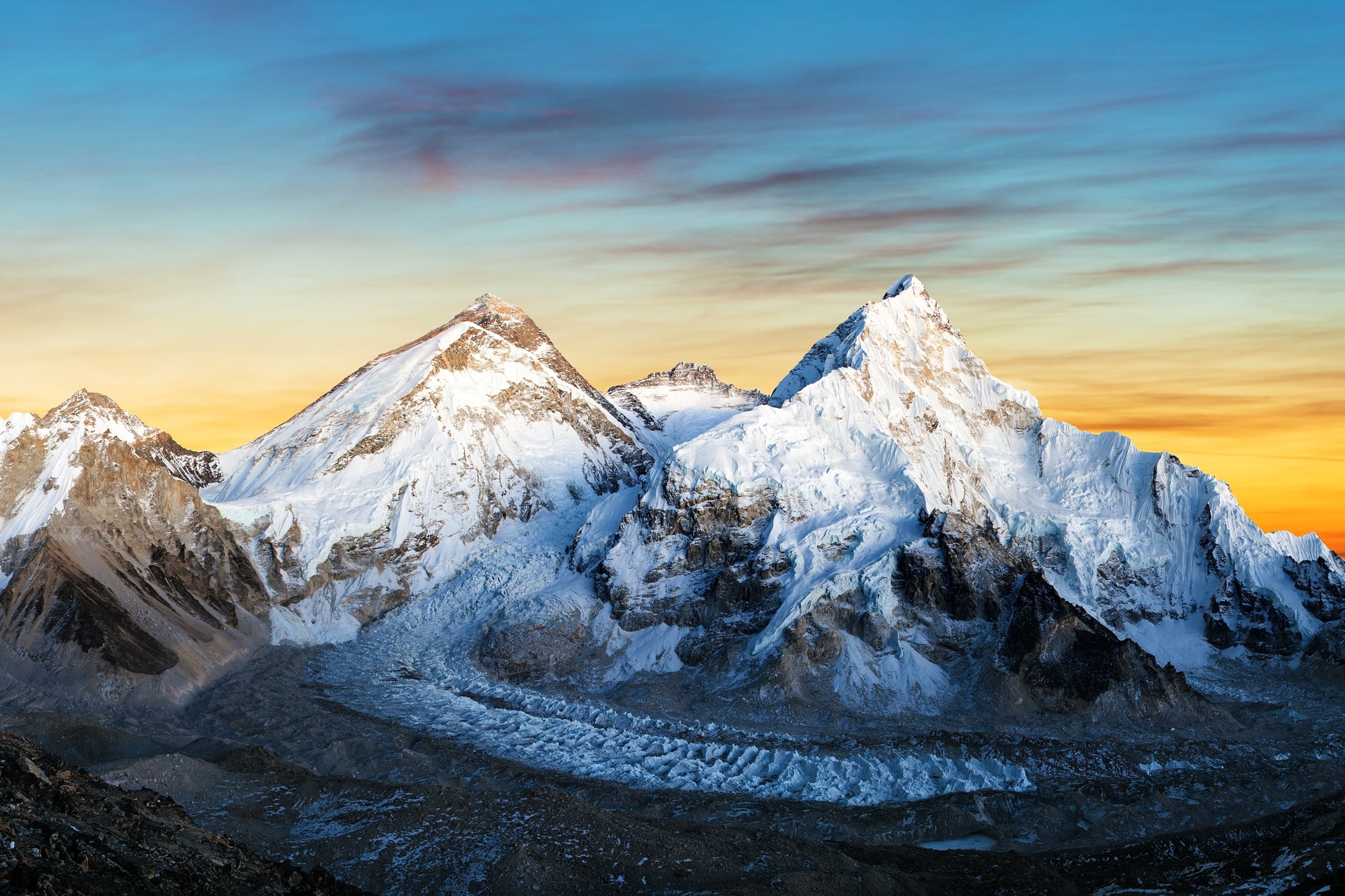 Vista panorámica del Monte Everest