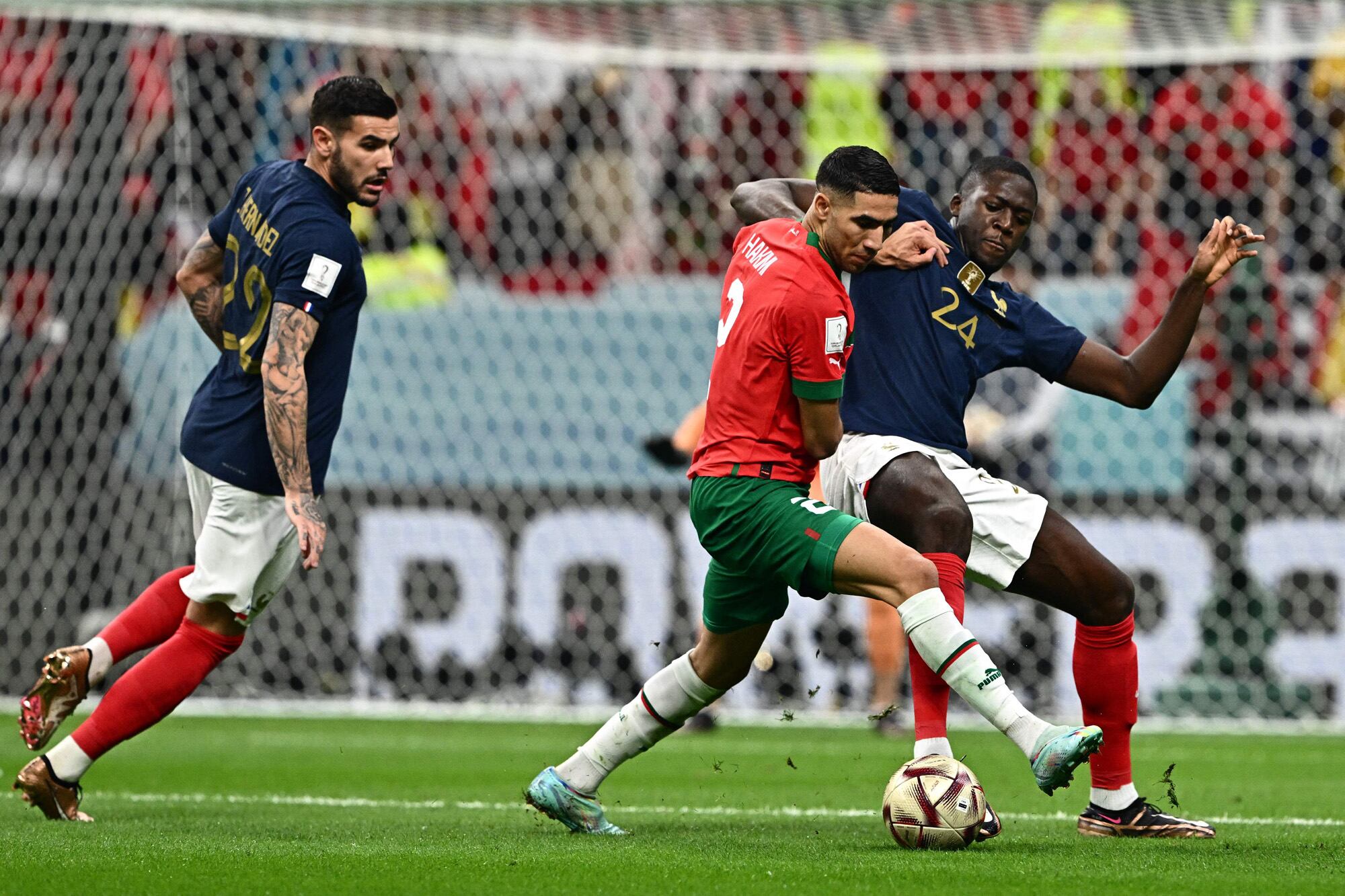 En el Mundial 2022, en semifinales, Francia le ganó a Marruecos 2 a 0