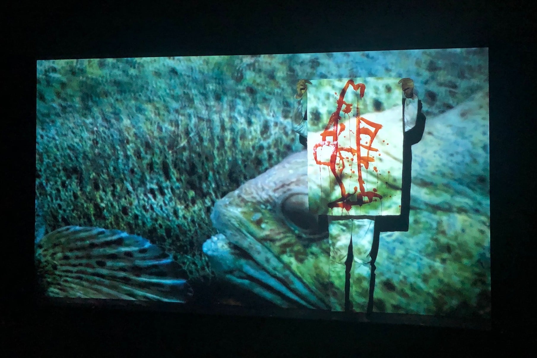 Videoinstalación de Joan Jonas en una muestra dedicada a la artista estadounidense en TBA21, en 2020