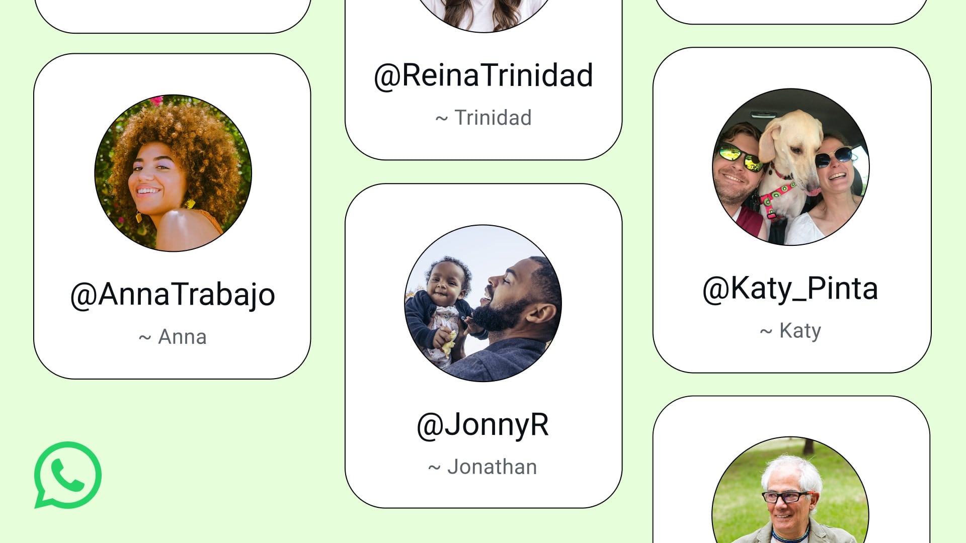 WhatsApp suma nombres de usuario para compartirlos en vez del número de celular