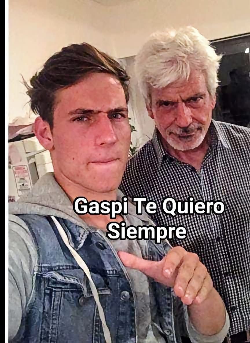 Gaspi y su padre en el último tiempo antes de su muerte