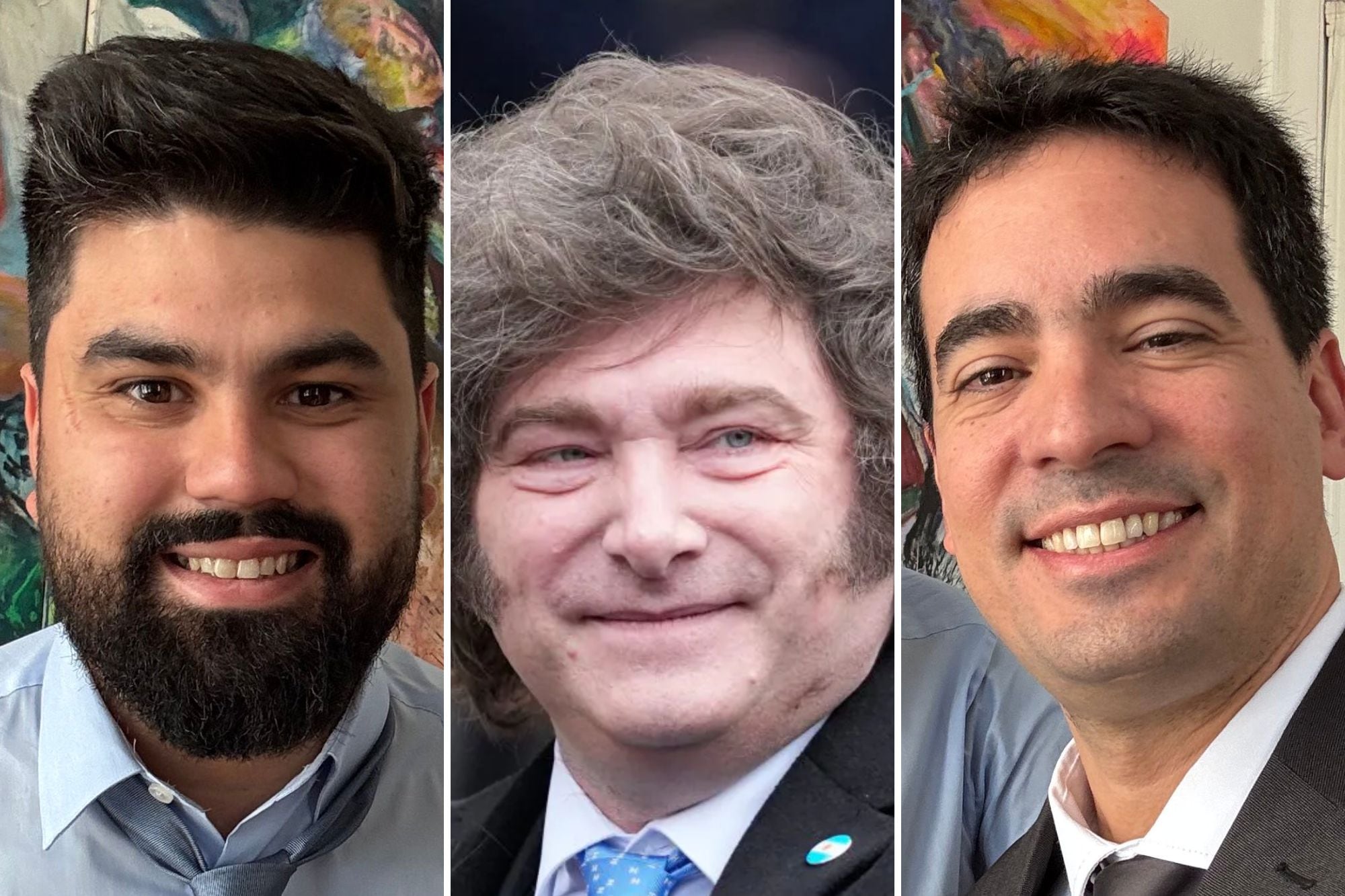 Milei aparece en un evento con los dos nuevos funcionarios del Gobierno y con el hijo de Milton Friedman