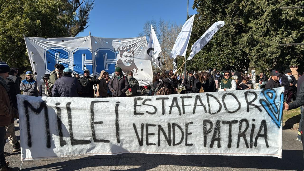Marcha contra Javier Milei en La Plata