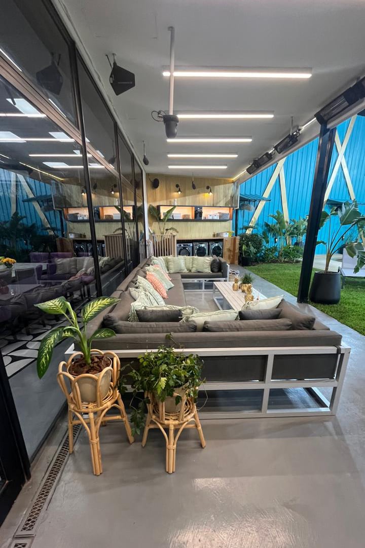 El exterior es un lugar apreciado por los participantes para el relax y descomprimir tensiones