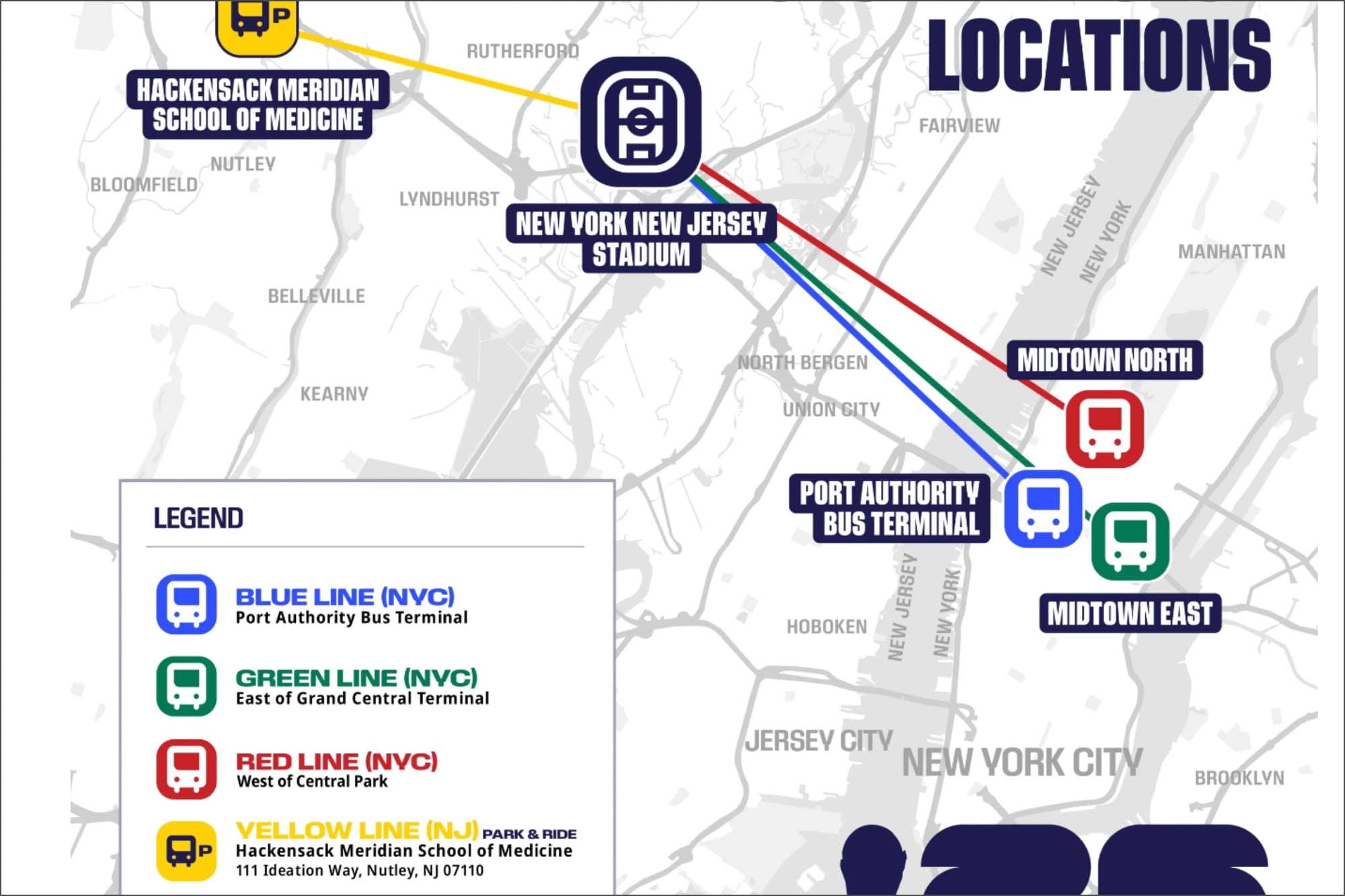 El servicio de transporte shuttle ofrecerá viajes de ida y vuelta durante los días de partido del Mundial 2026 en Nueva York y Nueva Jersey
