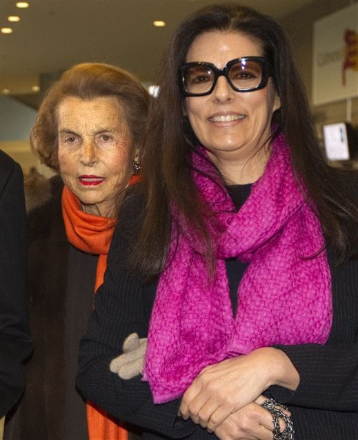 Liliane Bettencourt en un de sus últimas apariciones públicas junto a su hija Françoise