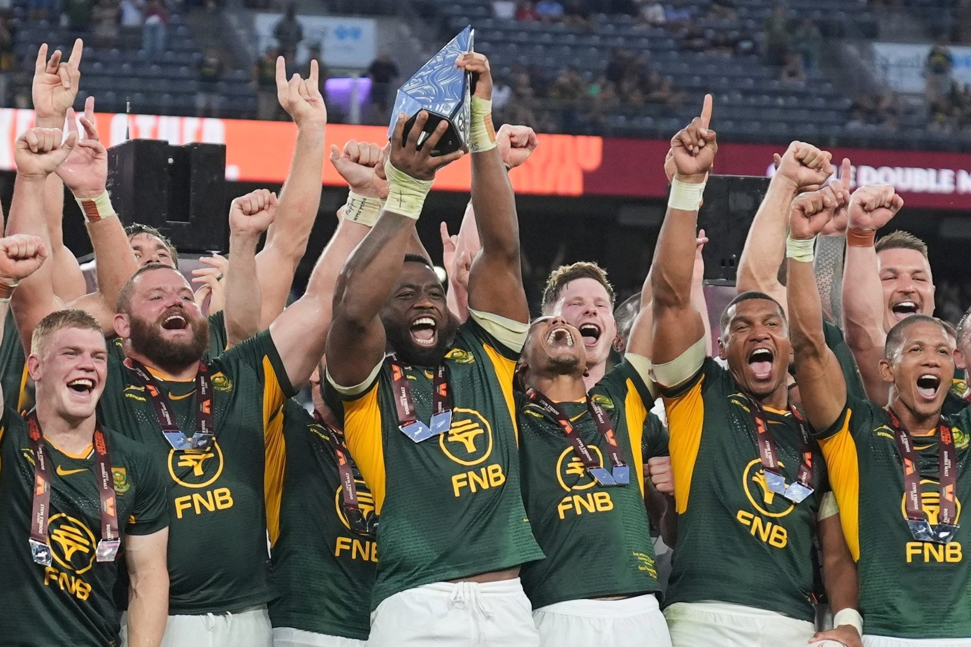 Una imagen repetida en los últimos años: Sudáfrica levantando un trofeo; es el dominador del rugby desde hace casi una década.