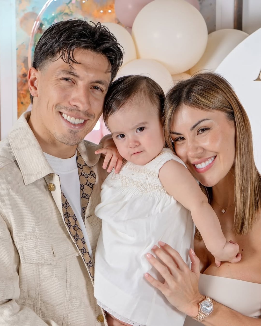 Lisandro Martínez y Muri López Benítez se conocieron en Gualeguay, Entre Ríos, y son padres de Aurora