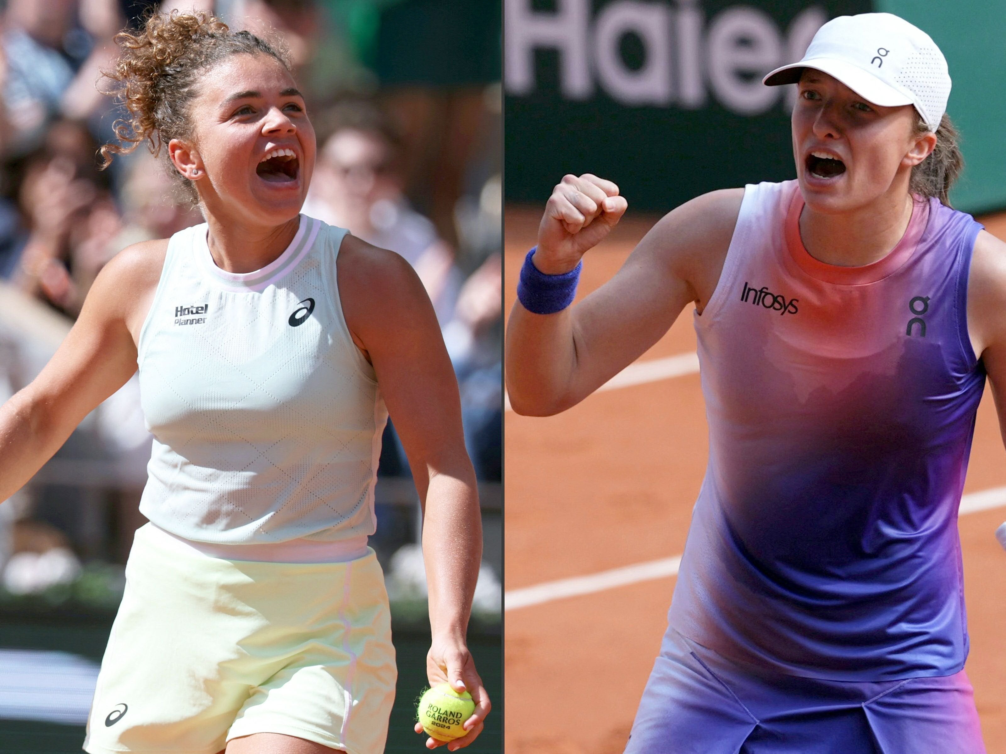 Jasmine Paolini vs. Iga Swiatek, la gran final de Roland Garros 2024; la polaca, N°1 del ranking WTA y campeona vigente, llega como gran favorita