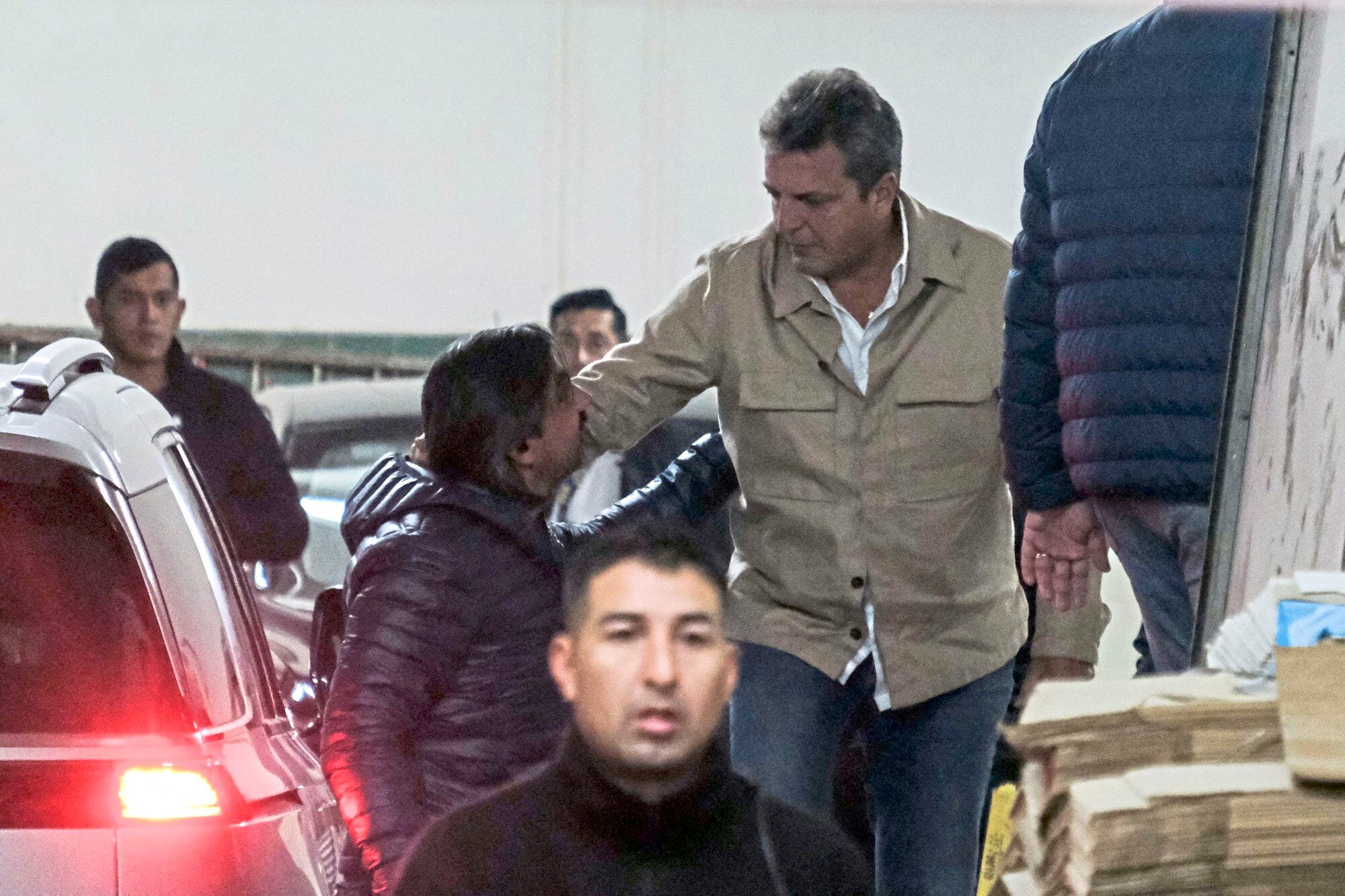 Sergio Massa en la sede del PJ