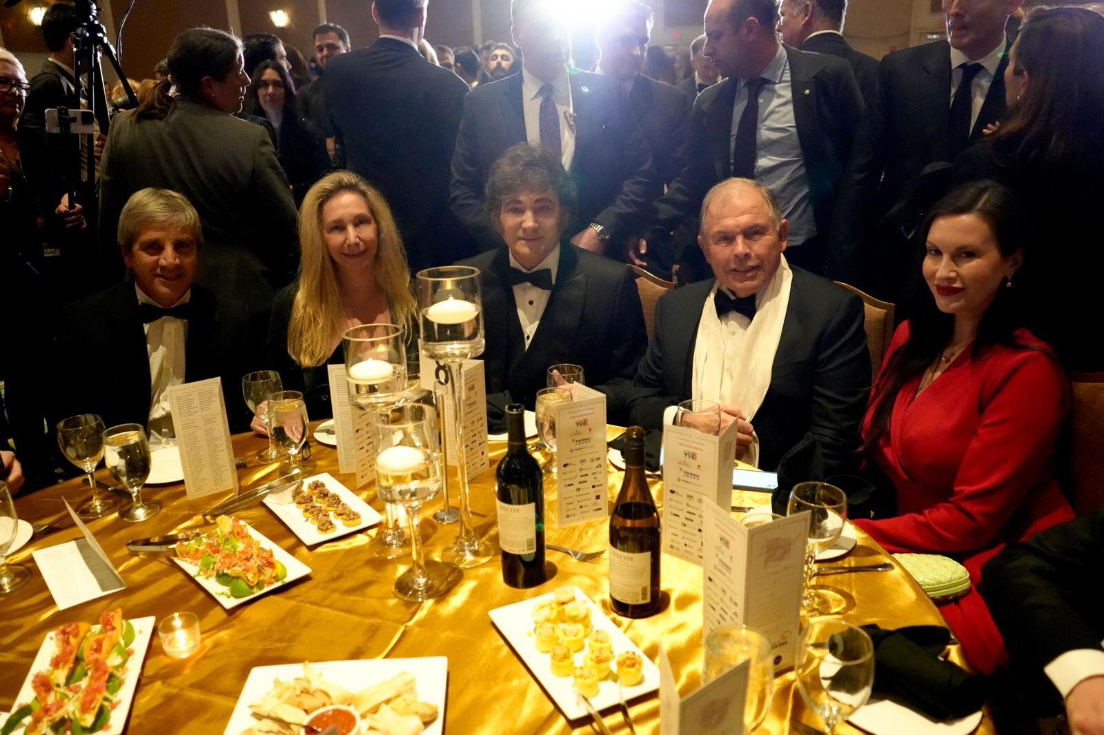 Javier Milei, Karina, Luis Caputo y Gerardo Werthein en Estados Unidos