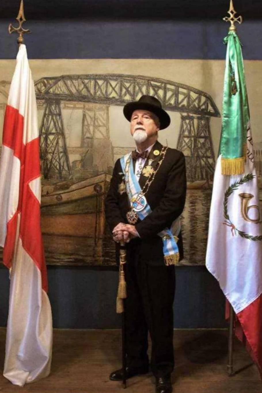 Rubén Granara Insúa, presidente de la Tercera República de La Boca, en una foto tomada por Aldo Sessa