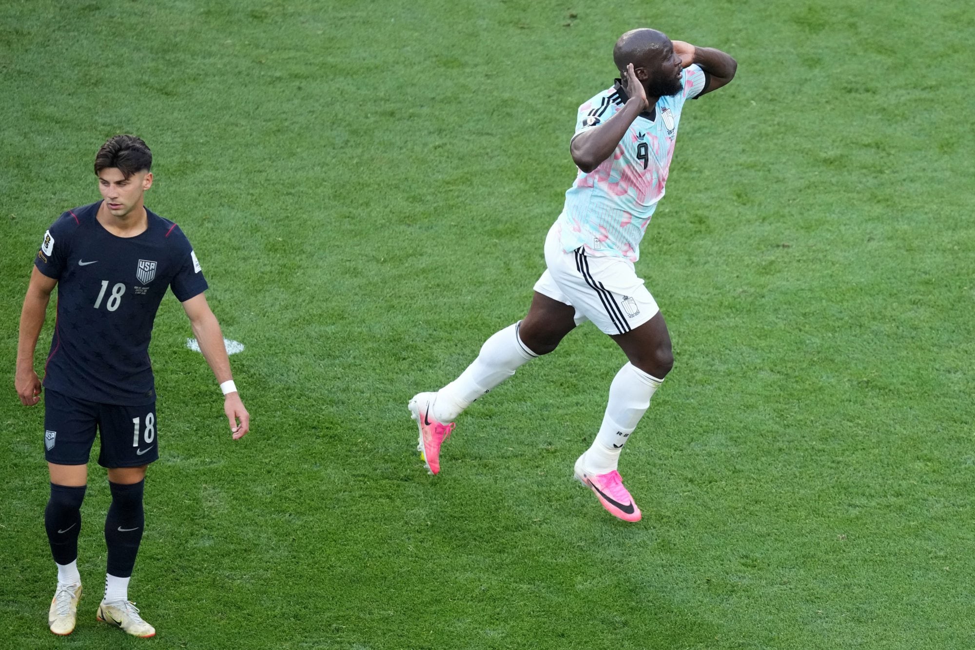 Lukaku en la celebración de su gol