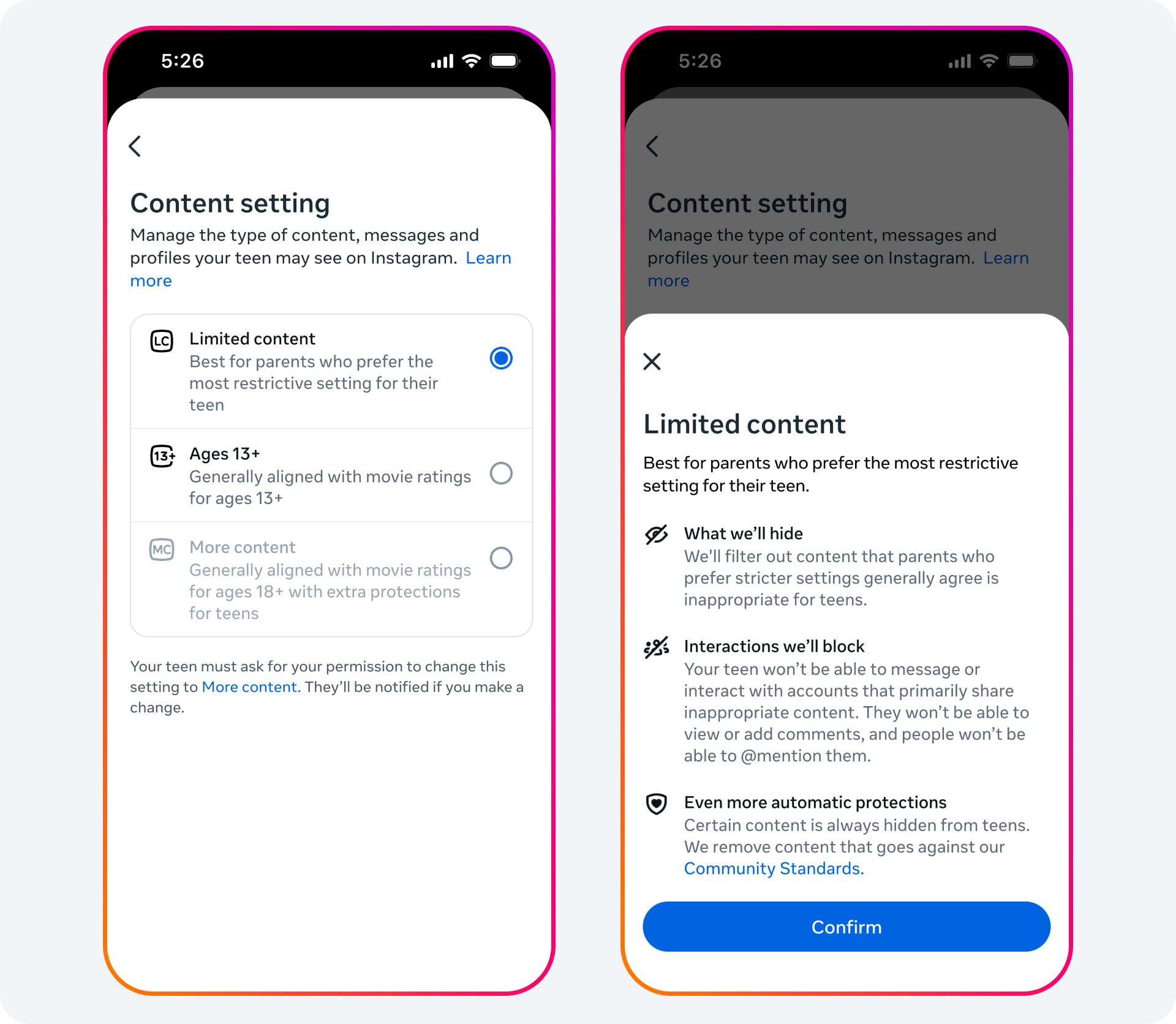 Instagram usará el sistema de calificaciones del cine y la TV para limitar la distribución de contenido a cuentas de menores de edad