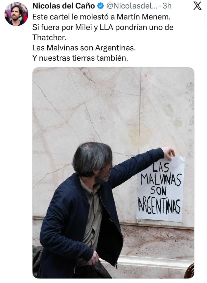 El posteo de Del Caño