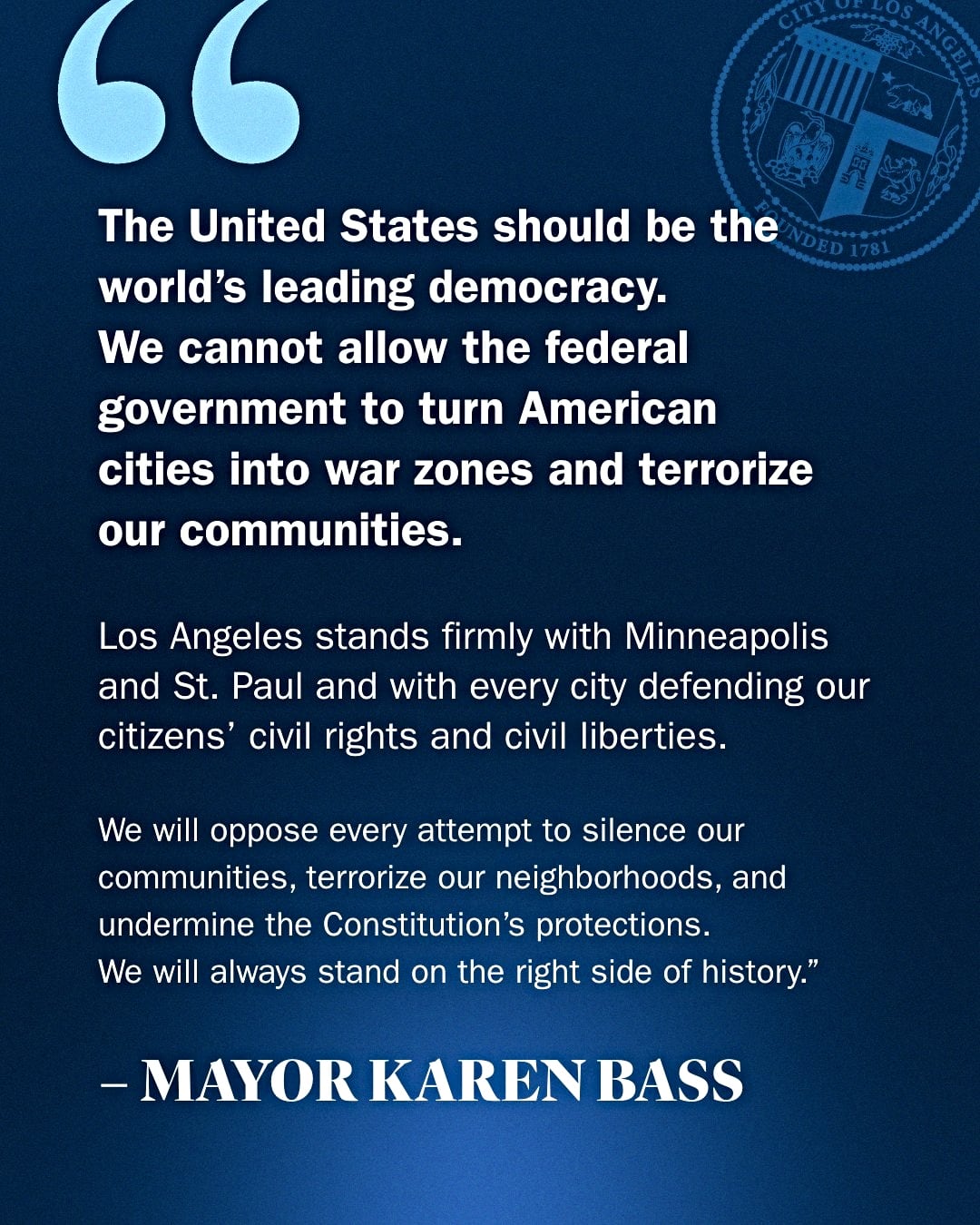 Los Ángeles apoya a Minneapolis y St. Paul