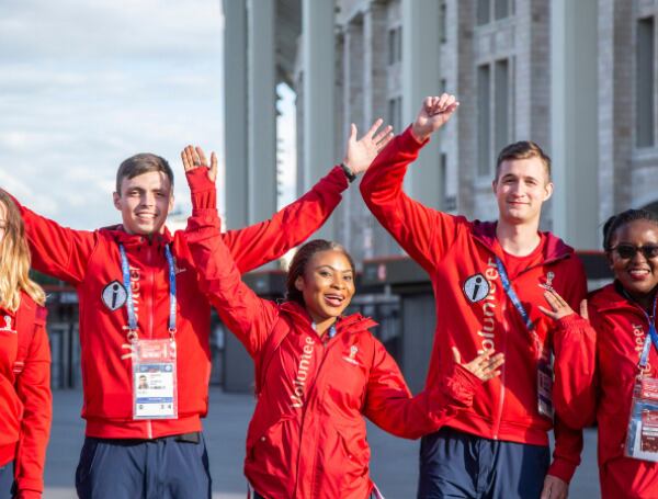 Voluntarios en el Mundial 2018.