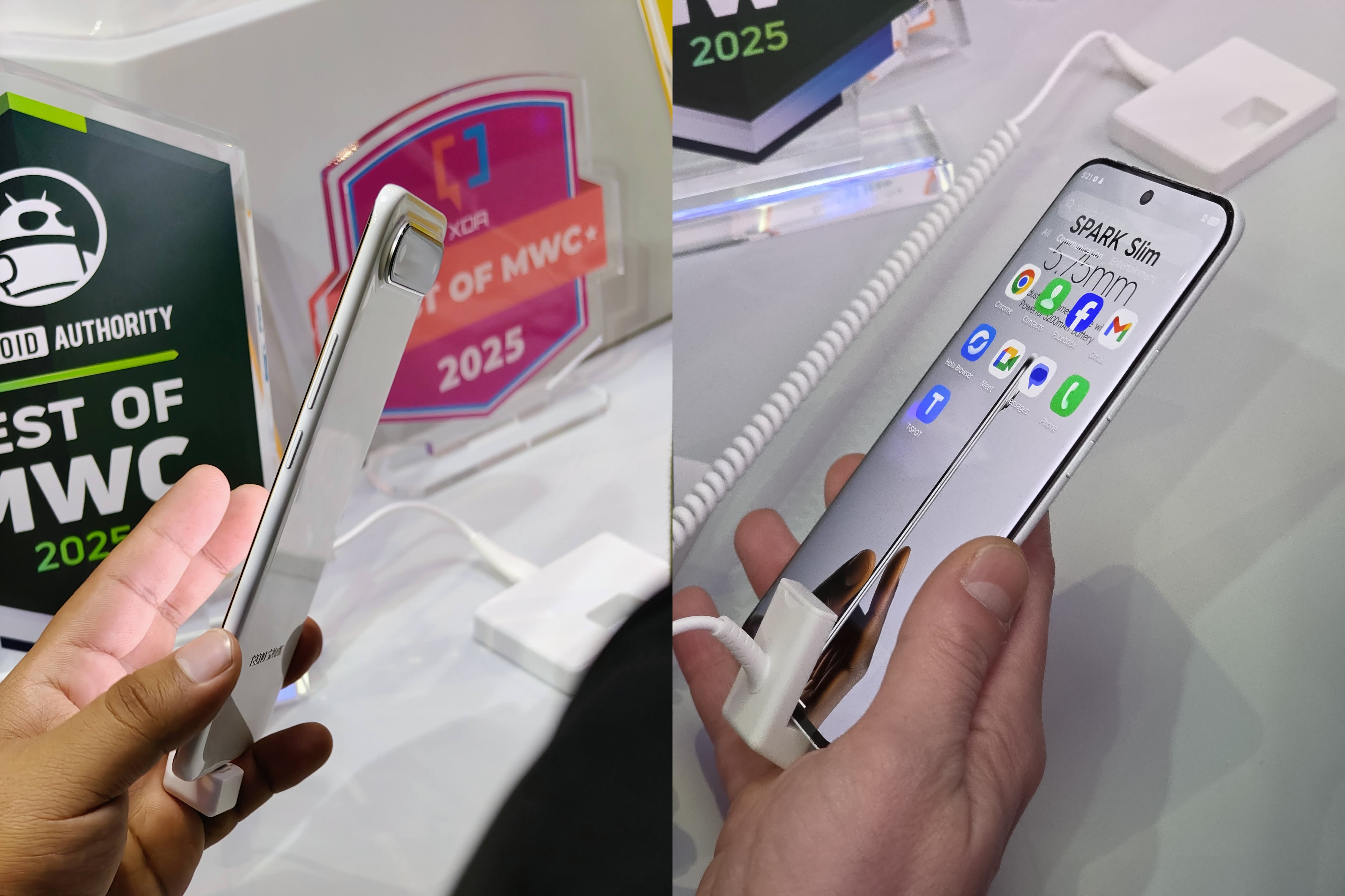 Así se ve el Tecno Spark Slim, con un grosor de 5,75 mm