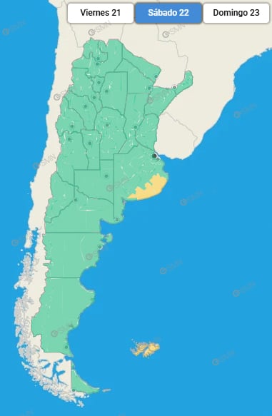 Las regiones afectadas según el SMN