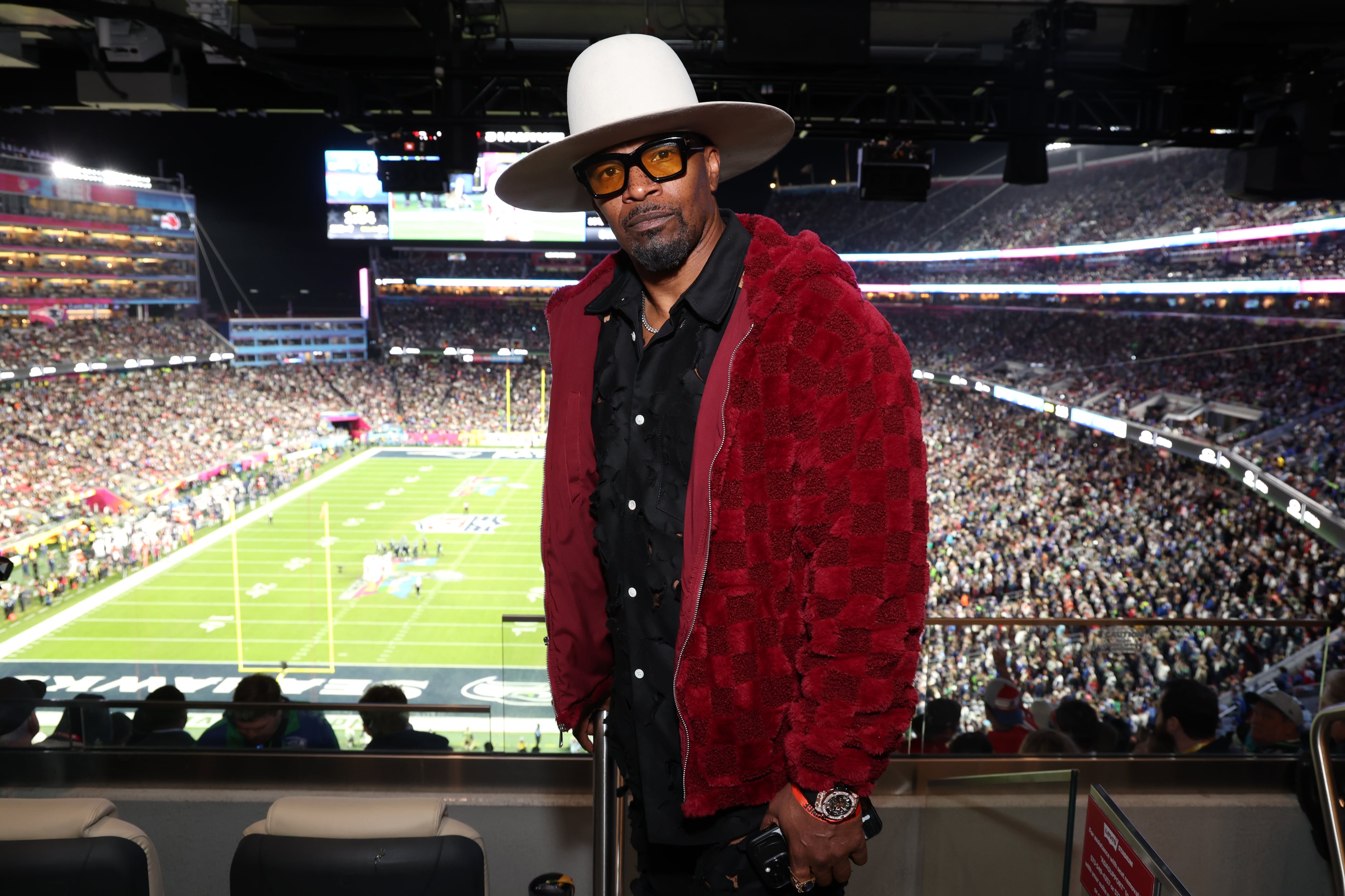 El actor Jamie Foxx estuvo entre el público