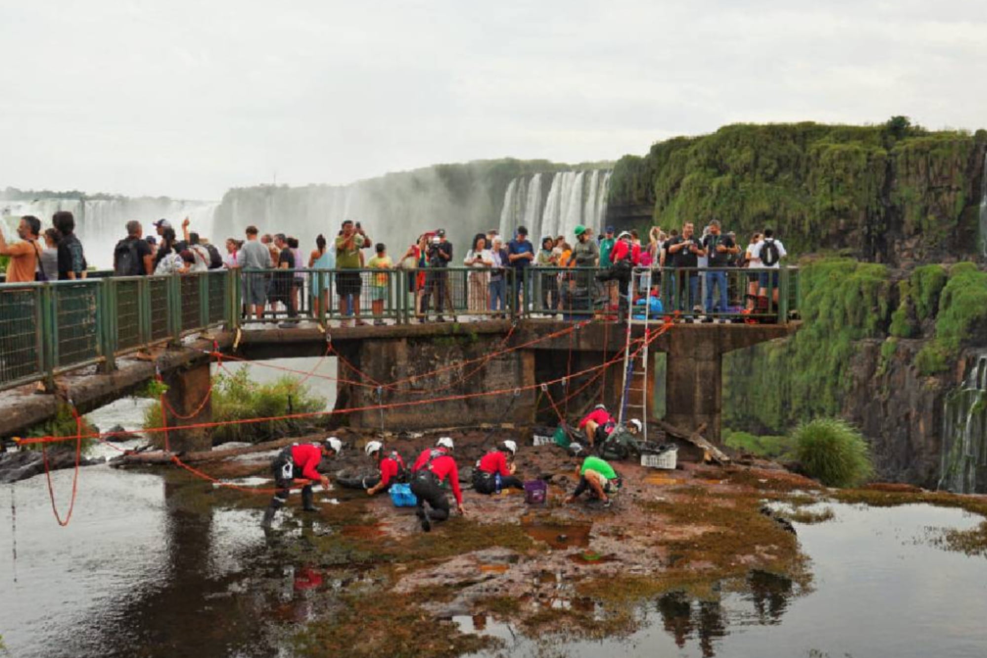 Un turista se arrojó a las aguas de las Cataratas del Iguazú para recuperar su celular 5 Semanas atrás hubo un operativo en el parque