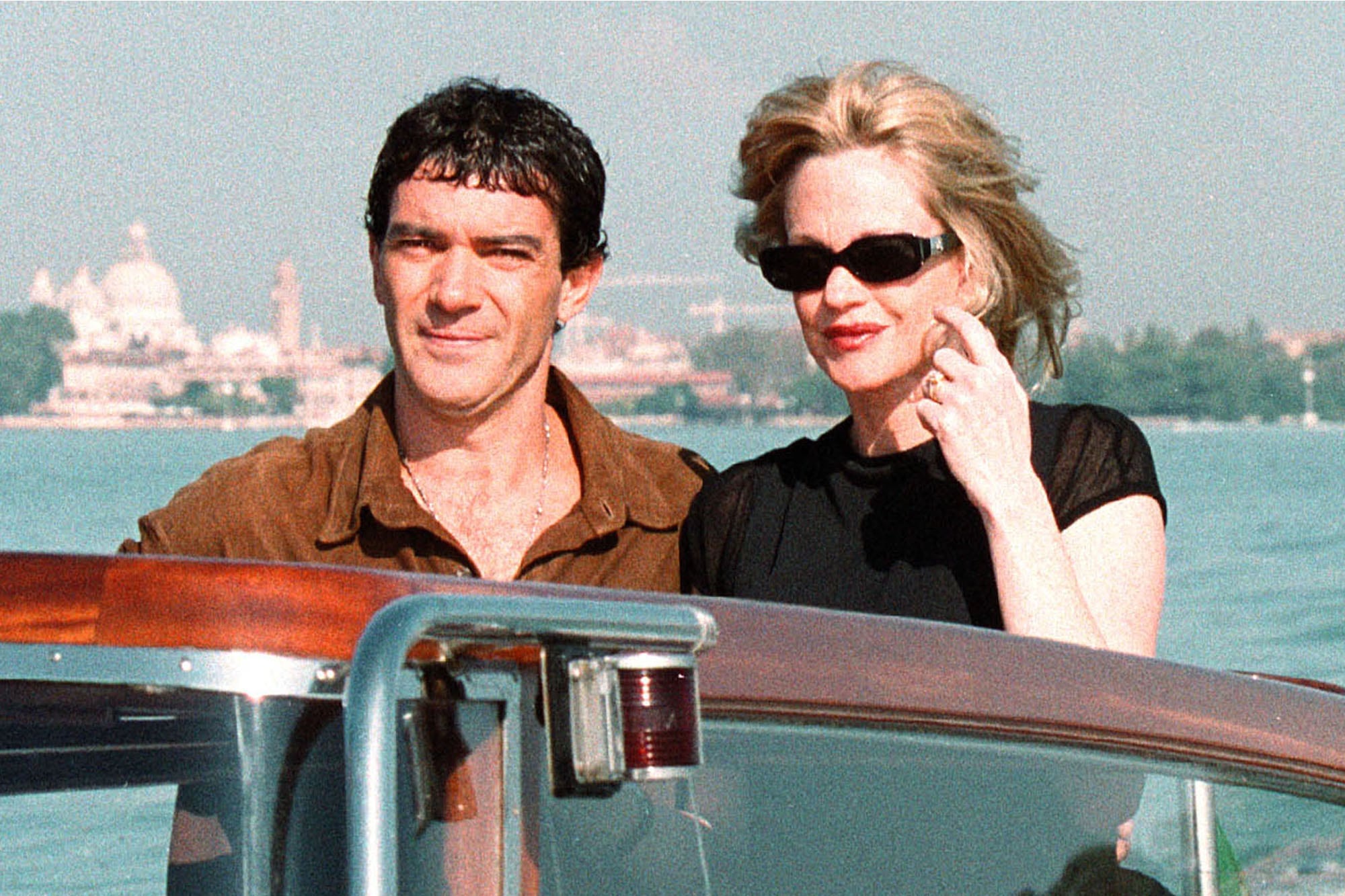 El actor español y su colega estadounidense, llegado al Festival de Venecia en 1999