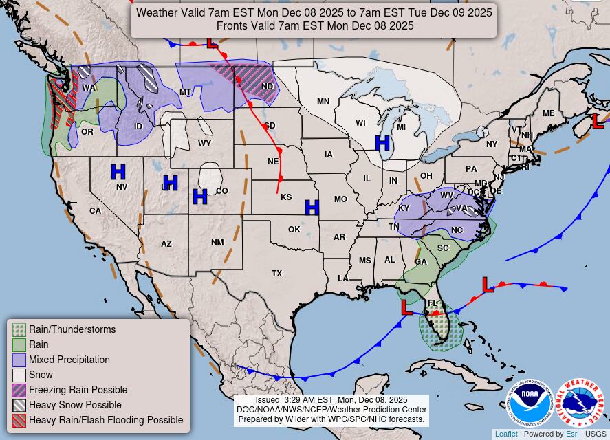Las previsiones para Yellowstone y las montañas Absaroka apuntan a acumulaciones totales de nieve que oscilarán entre diez y 20 pulgadas (25,4 a 50,8 centímetros)