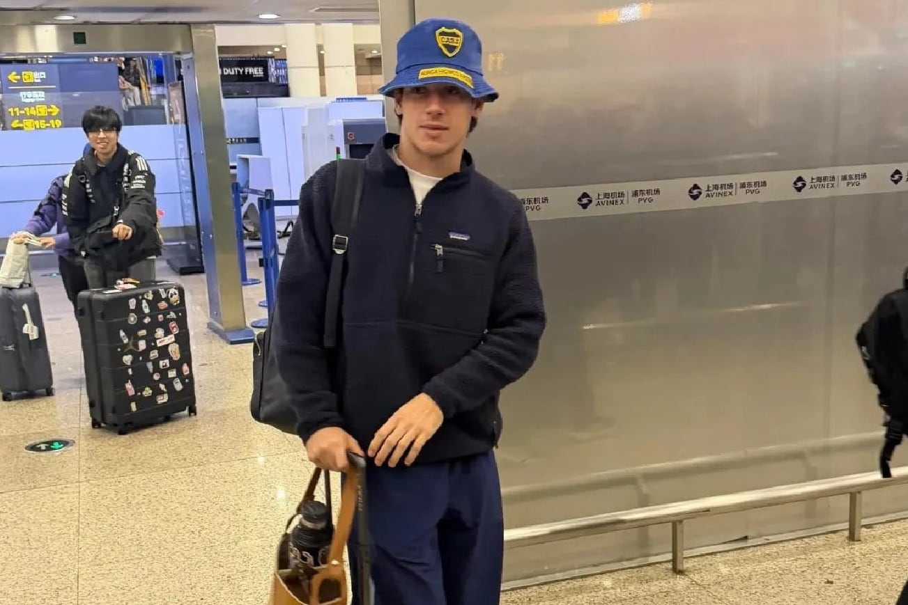 Franco Colapinto llegó a China para el segundo GP de la Fórmula 1 y sorprendió con un guiño a Boca