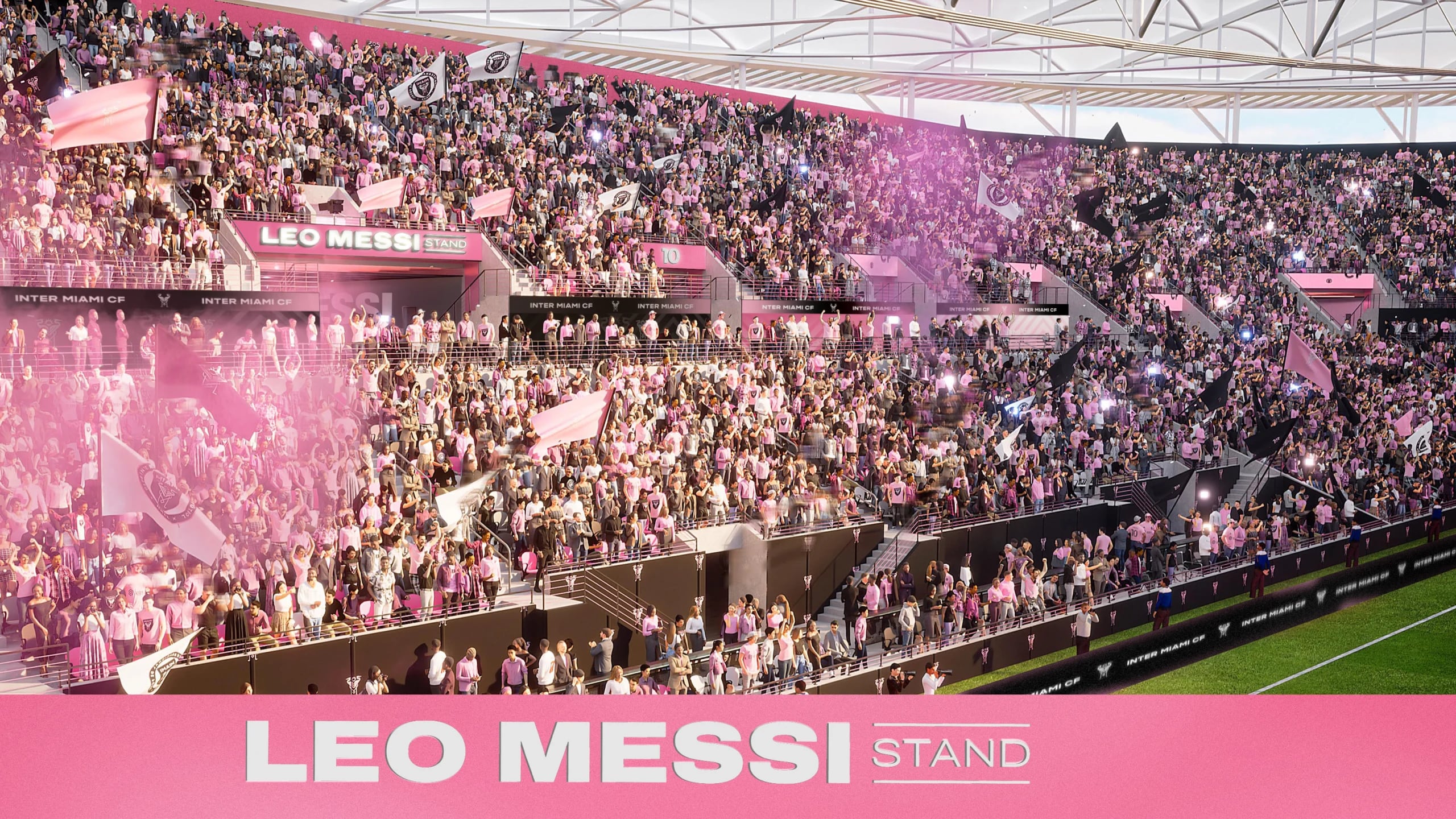 El nuevo estadio de Inter Miami tiene una tribuna que le rinde homenajes a Lionel Messi