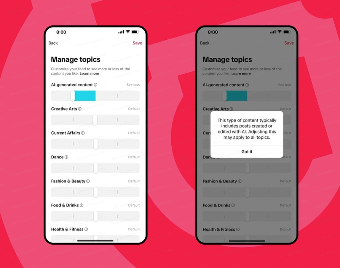La herramienta de control de contenido generado por IA que ofrecerá TikTok