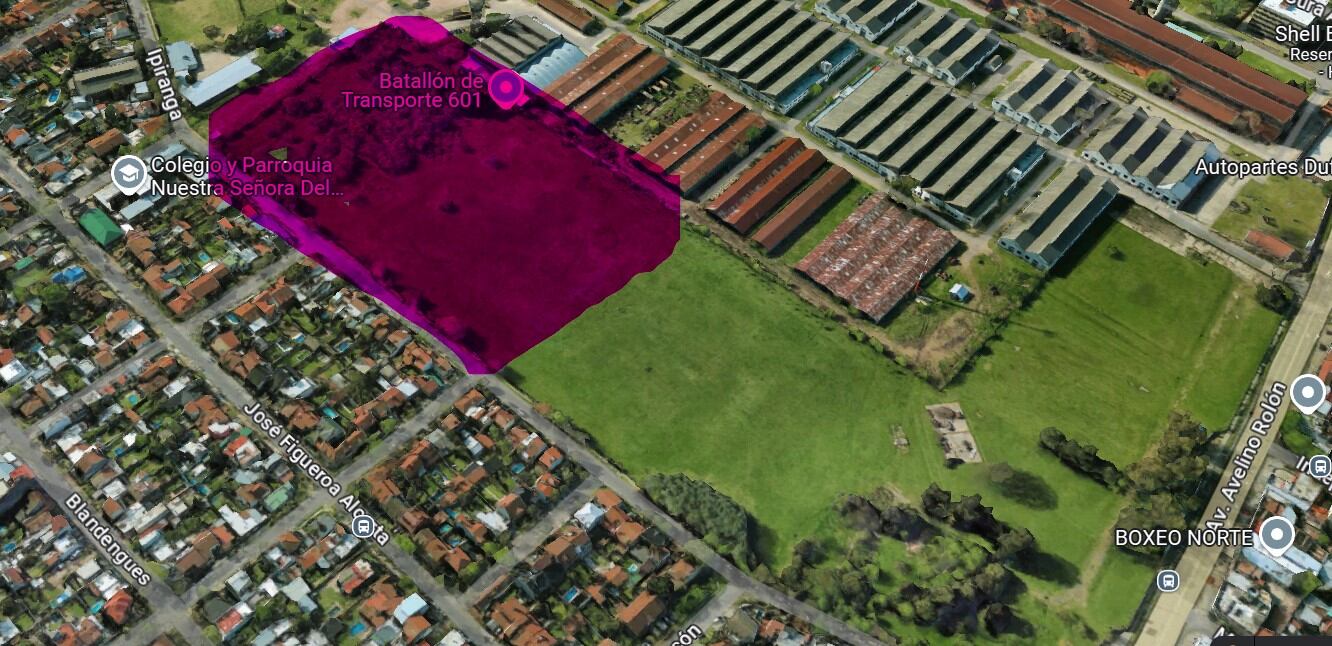 Los terrenos del antiguo predio de Transporte Automotor Municipal Sociedad del Estado (TAMSE) sobre la Avenida Rolón, donde se construirá un nuevo barrio cerrado