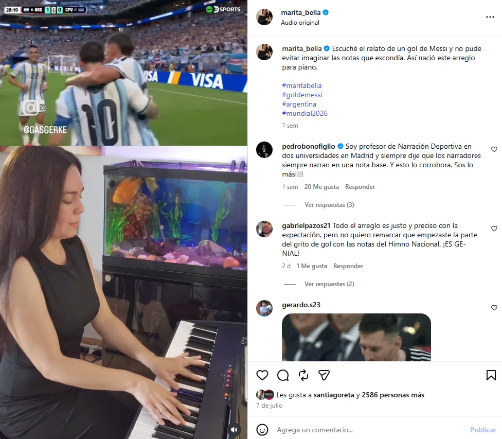 El primero posteo que subió en este Mundial 2026 fue el gol de Messi contra Cabo Verde en los 16vos de final