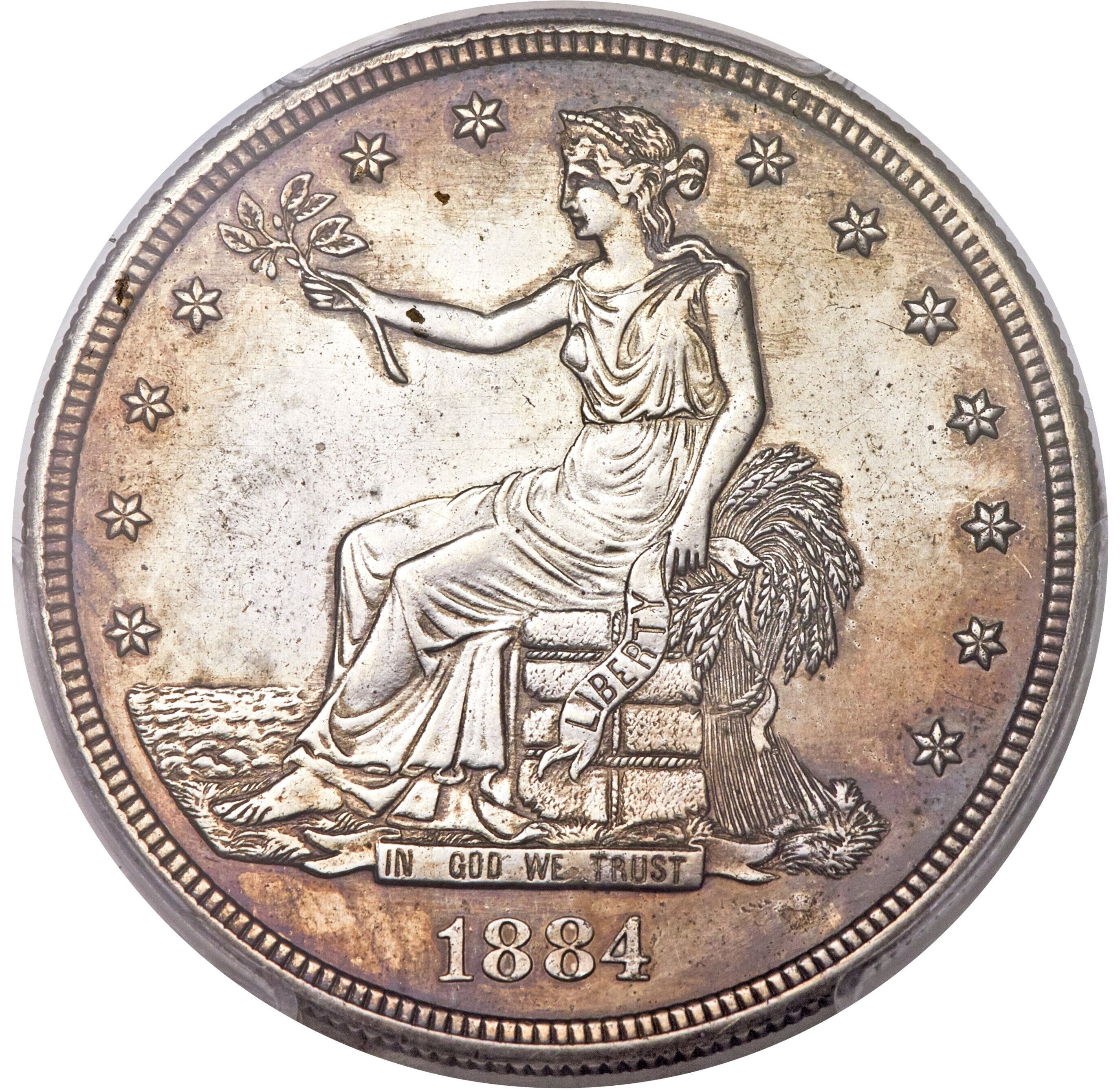 La moneda es un prototipo del dólar de 1884