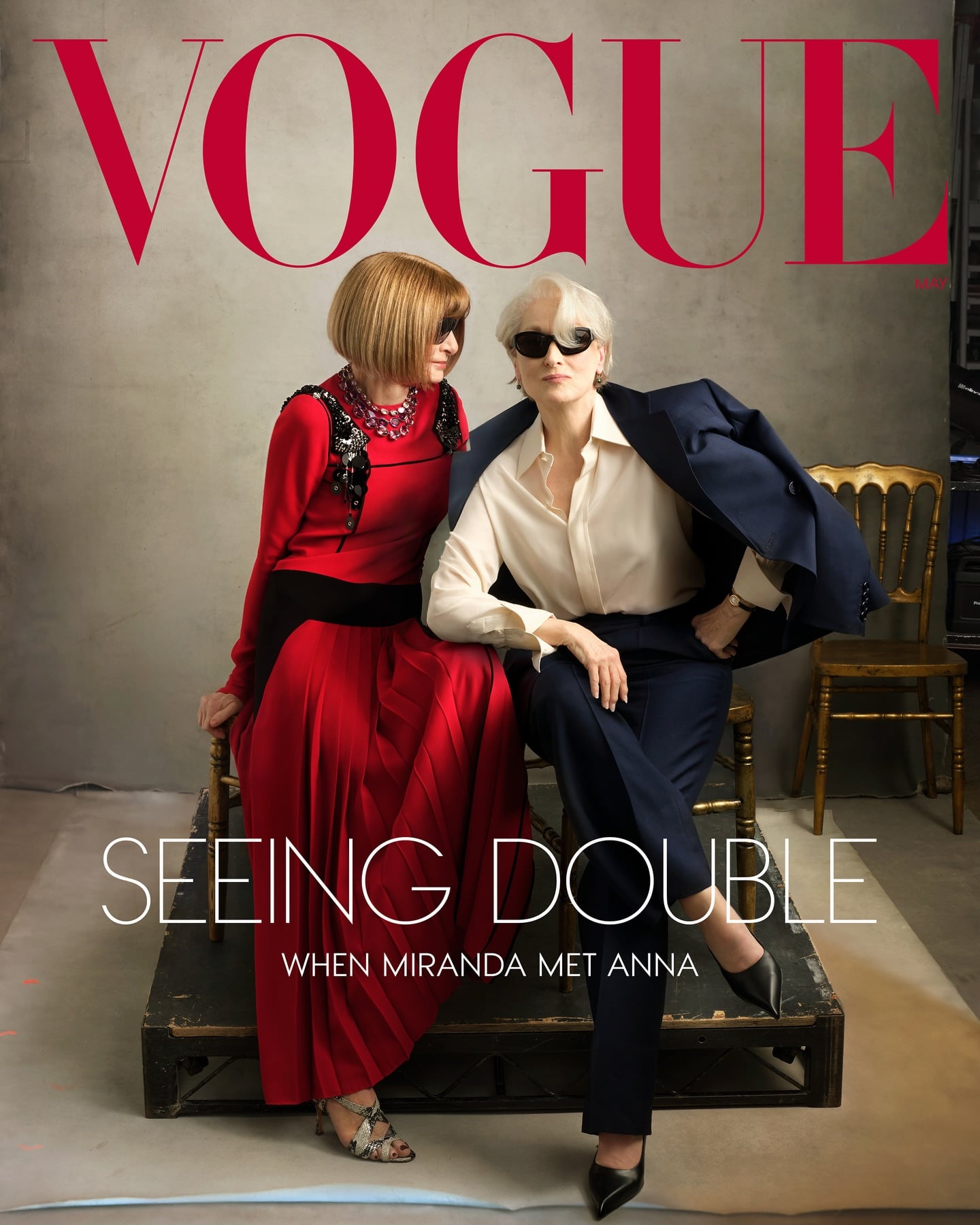 La tapa de mayo de Vogue con Anna Wintour y Meryl Streep, ambas de 76 años