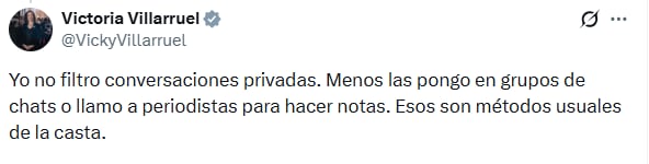 El mensaje de Villarruel