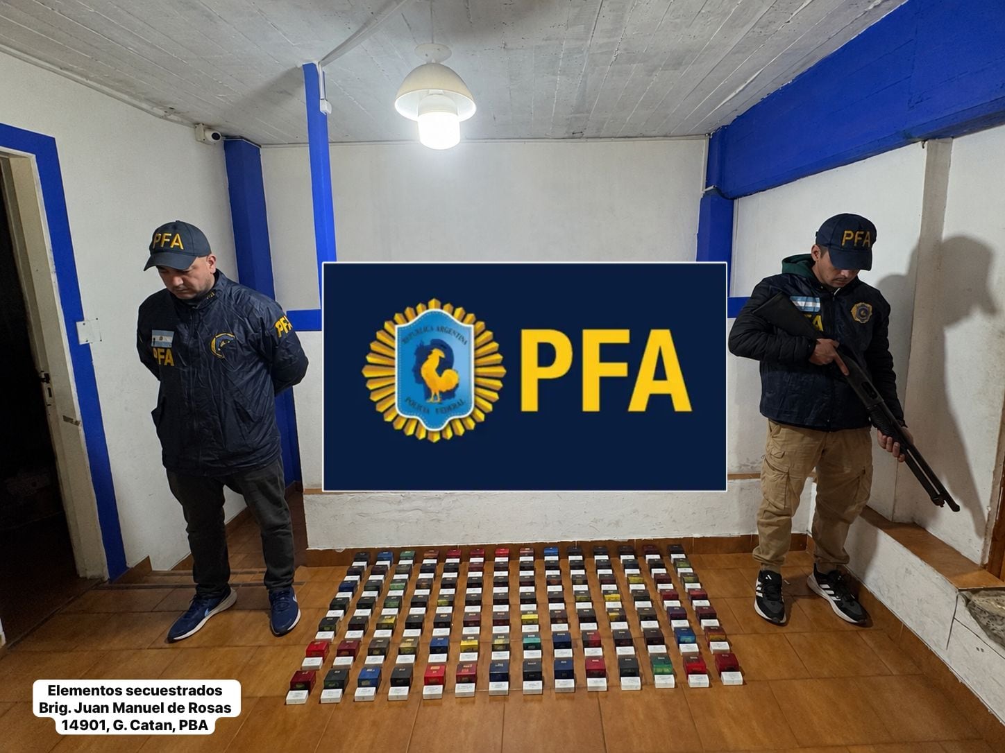 Elementos secuestrados durante los allanamientos