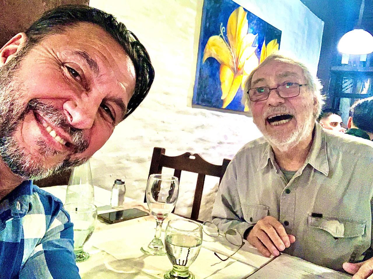 Miguel Habud y Luis Brandoni, en un reencuentro que ambos actores tuvieron años atrás