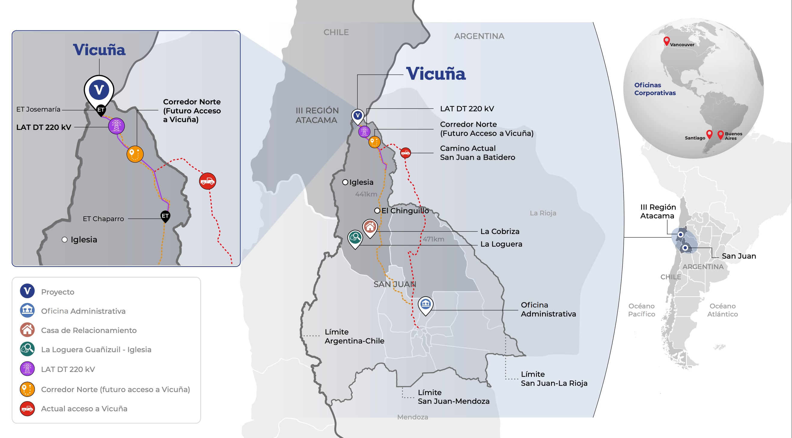 La nueva línea de extra alta tensión entre Rodeo y Chaparro tendrá 167 kilómetros y atravesará zonas de montaña de hasta 3500 metros sobre el nivel del mar