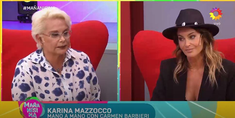 Carmen Barbieri y Karina Mazzocco se dijeron de todo en vivo: desde “no soltás” hasta “me estás volviendo loca”