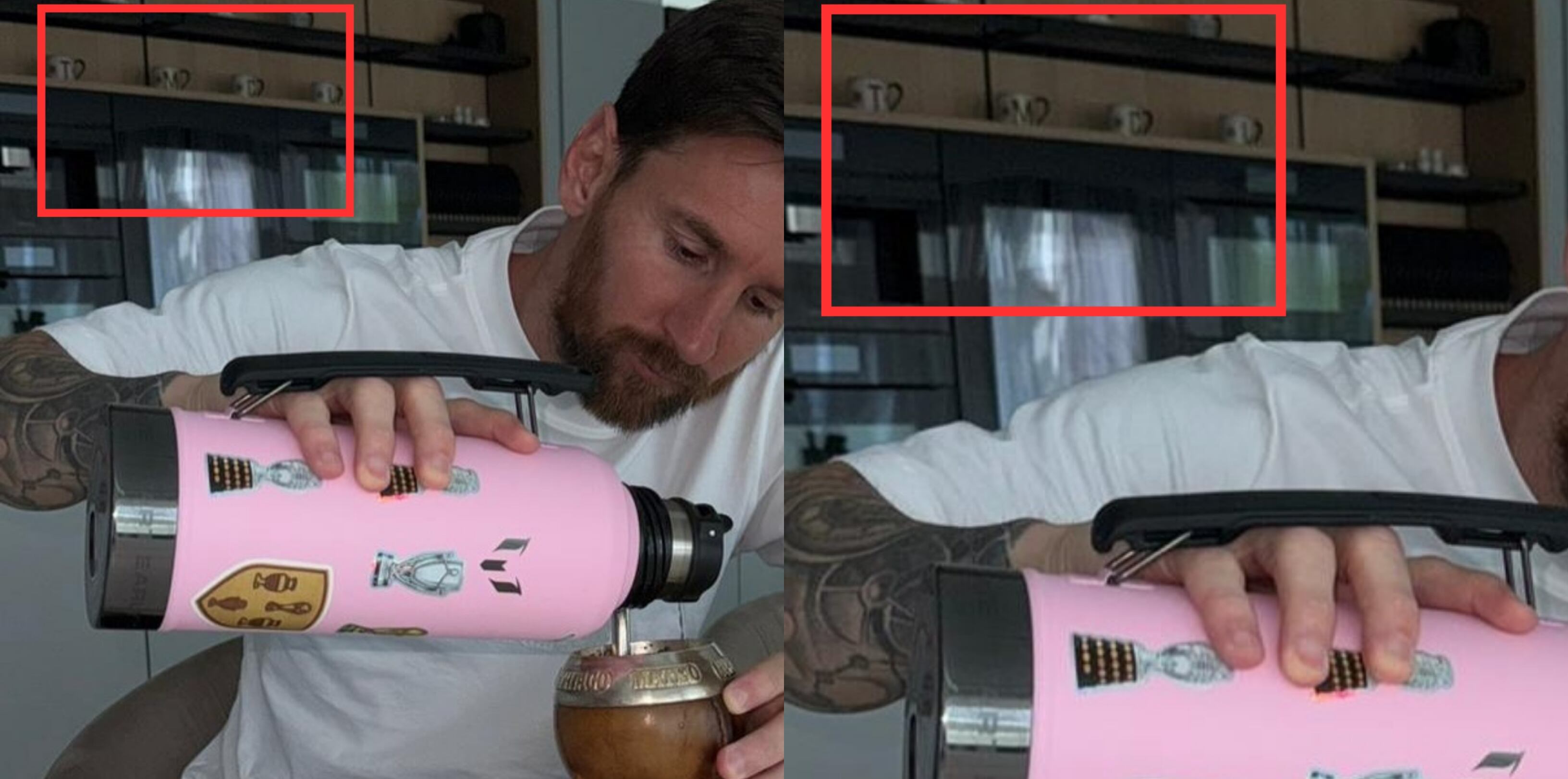 El detalle de las tazas familiares de los Messi