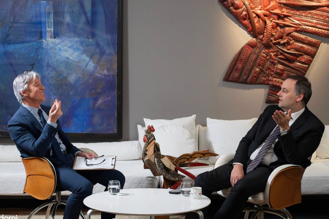 Marcelo Grandío y Manuel Adorni