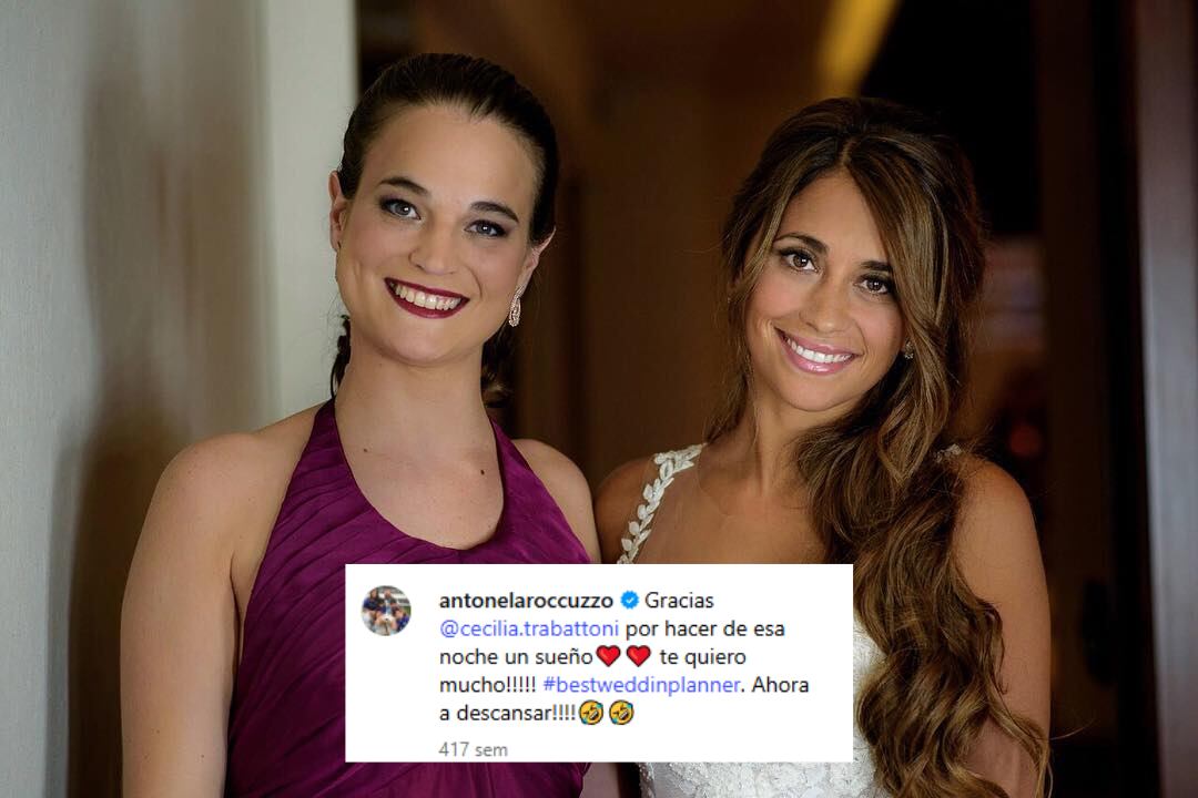 El casamiento finalmente quedó en manos de Cecilia Trabattoni, amiga de Rosario de la novia (Foto: Instagram @antonelaroccuzzo)