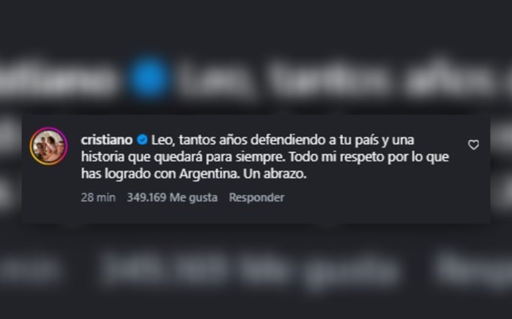 La respuesta de Cristiano Ronaldo a la carta de despedida que publicó Lionel Messi en la plataforma Instagram