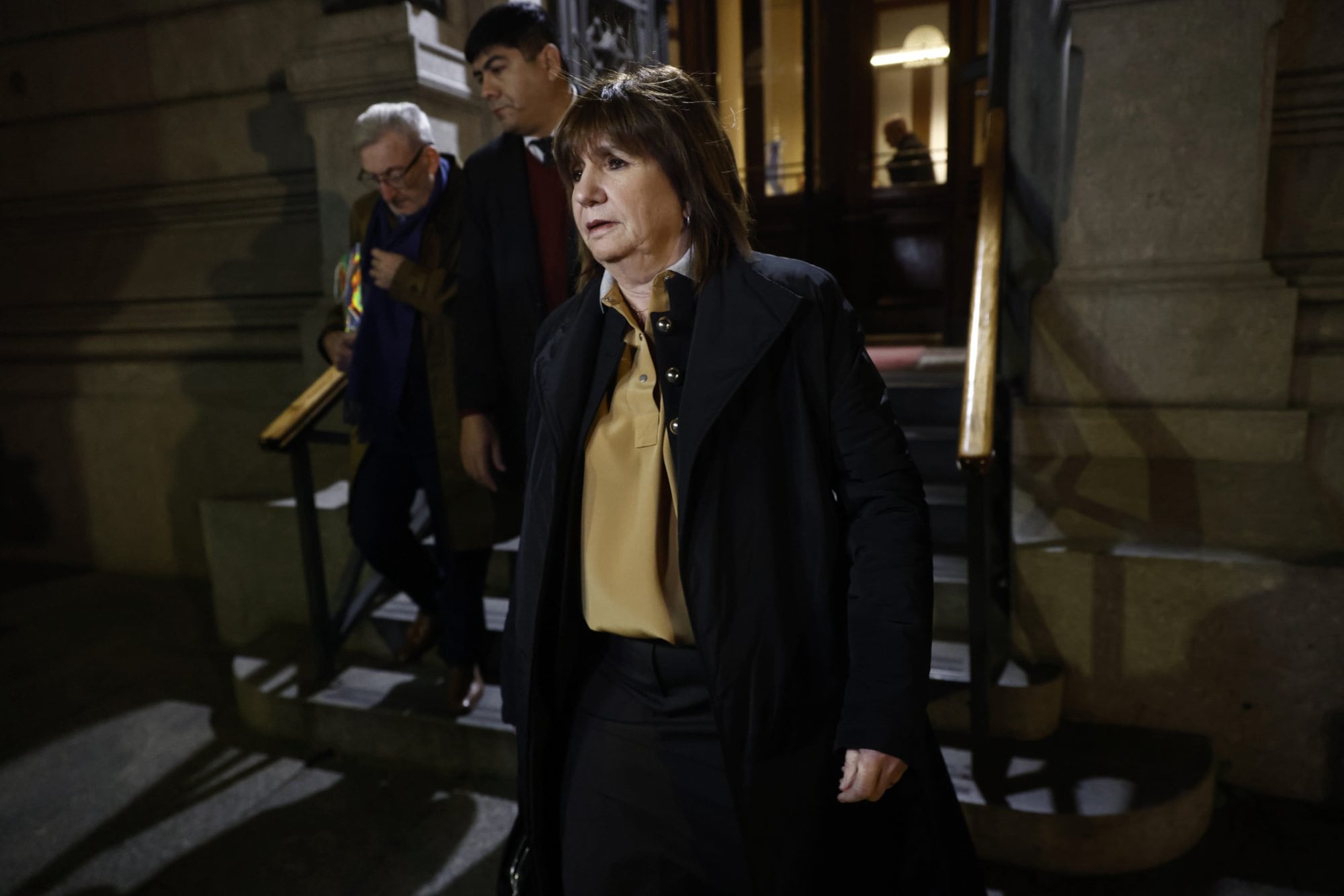 Patricia Bullrich, este miércoles a la salida del Senado