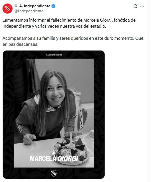 La despedida de Independiente